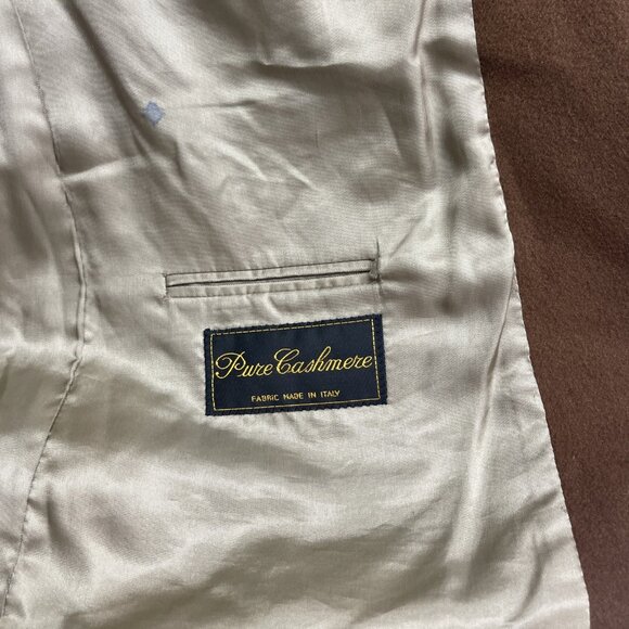 VTG Arnold Brant Pure Cashmere Sport Coat Blazer Jacket Men’s Light Brown Read* - Picture 13 of 16